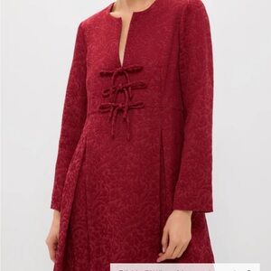 Tuckernuck Deep Red Long Sleeve Dress